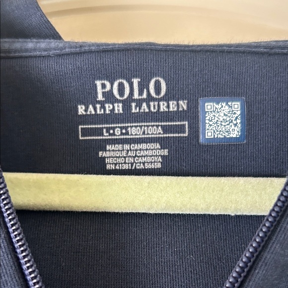 Polo by Ralph Lauren Men's Dark Blue Zip-Up Sweater - Picture 2 of 4